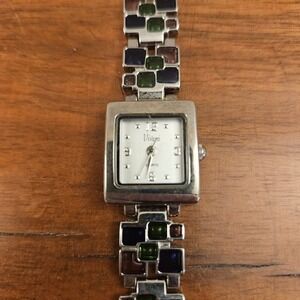 Vintage Vivani Watch Quartz Women's Multicolor Silver Needs New Battery Untested